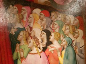 Museo diocesano, Bartolo di Fredi, Madonna della misericordia - dettaglio