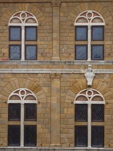 Cosa vedere a Pienza, facciata di palazzo Piccolomini - dettaglio
