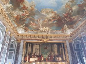 Visitare Versailles, Cena del Veronese e soffitto del Lemoyne, Salone d'Ercole