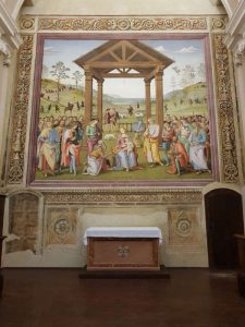 Perugino a Città della Pieve, l'Adorazione dei Magi nell'Oratorio di santa Maria dei Bianchi