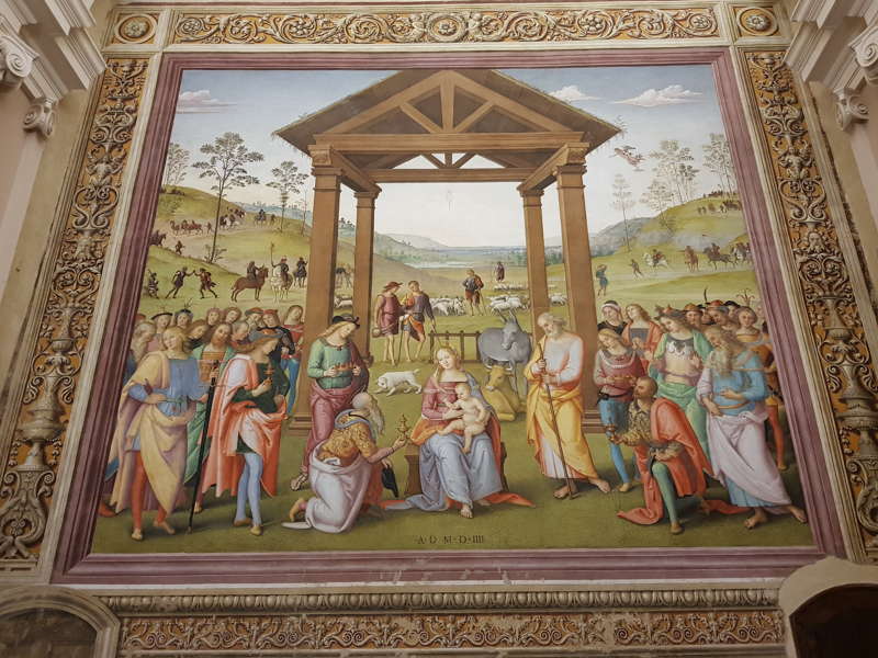 Perugino, l'Adorazione dei Magi nell'Oratorio di santa Maria dei Bianchi