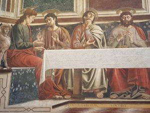 Andrea del Castagno, Cenacolo di santa Apollonia - dettaglio