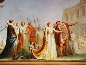 Affresco della seconda sala del piano nobile, Matrimonio del granduca Cosimo I con Camilla Martelli - dettaglio