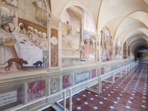 Chiostro grande di Monte Oliveto Maggiore, gli affreschi