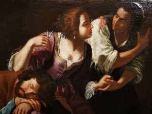 Artemisia Gentileschi, Sansone e Dalila - dettaglio. Collezione di Palazzo Zevallos Stigliano