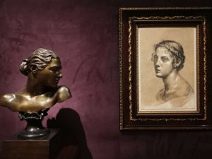 Vincenzo Gemito, a sinistra Busto di fanciulla napoletana, a destra Ritratto di Irene Siviero
