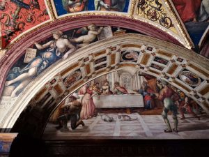 Cappella di san Giovanni Battista, dettaglio degli affreschi di Giannicola di Paolo