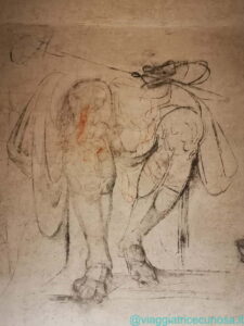 Disegno delle gambe della statua di Giuliano de' Medici nella Sagrestia Nuova