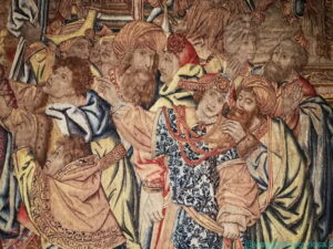 Atelier di Peter van Aelst, Cristo davanti a Caifa, particolare