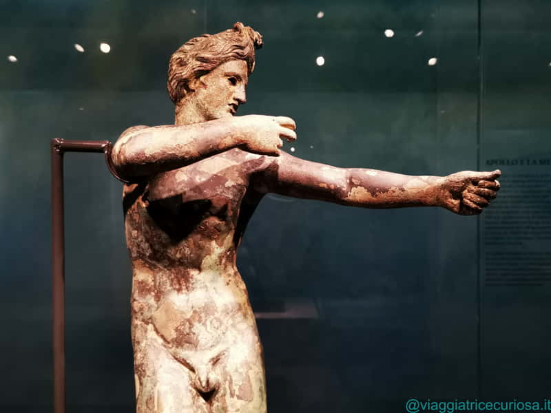 Statua di Apollo in bronzo, particolare. San Casciano dei Bagni, vasca sacra del Bagno Grande. II secolo a.C.